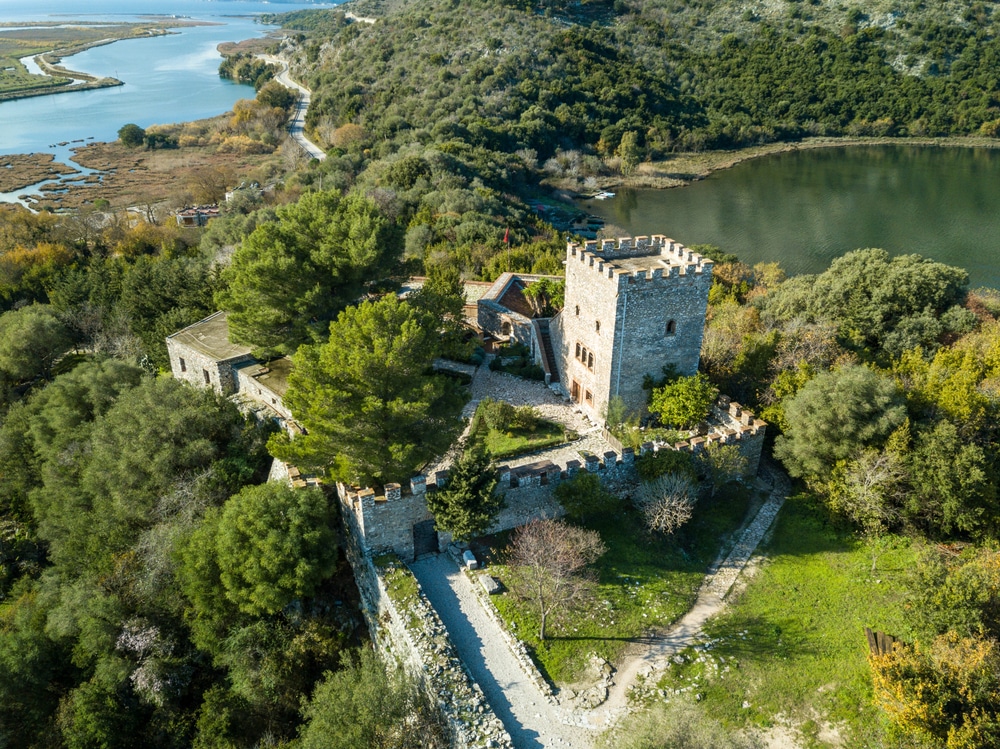 ruïnes van Butrint in het Nationale Park Butrint in Albanië