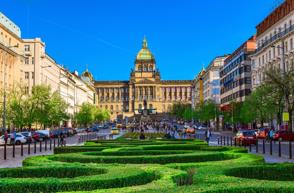 Wenceslas plein Praag Tsjechië