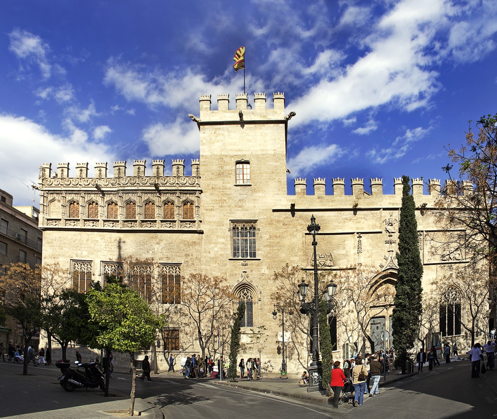 het oude gebouw La Lonja in Valencia 