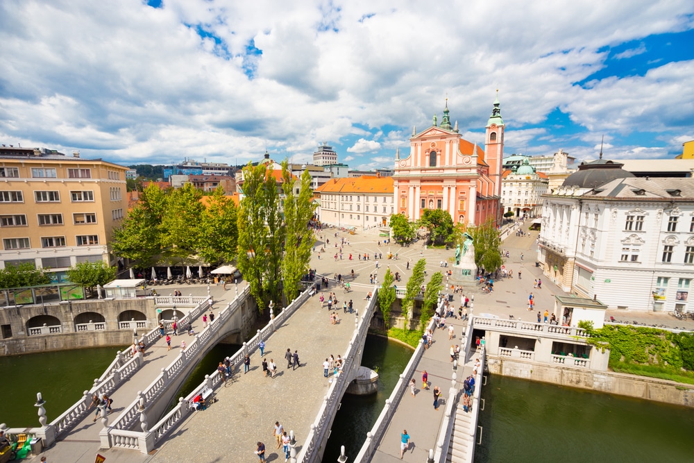 Triple Bridges Ljubljana shutterstock 223417141, Ljubljana