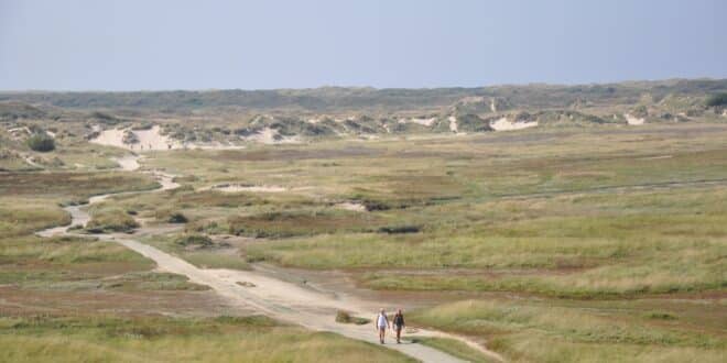 Slufter wandelen Texel shutterstock 2126520713, natuurhuisjes aan zee Nederland