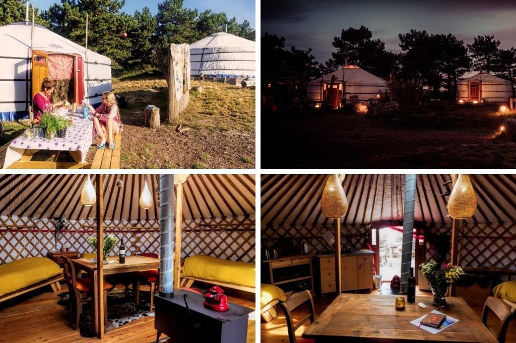 glamping texel yurts 1, mooiste glamping & safaritenten op de waddeneilanden