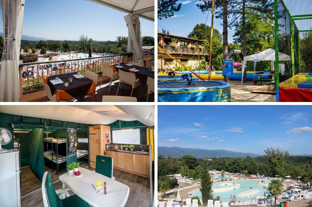 Lodgetent op Camping Norcenni Girasole Club toscane,