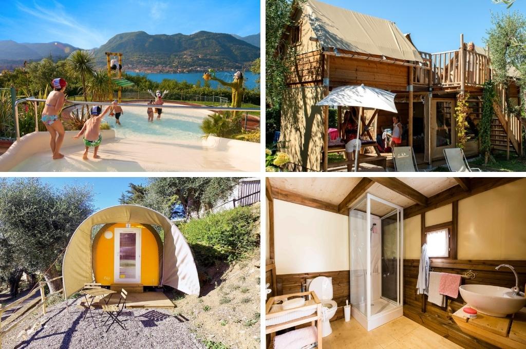 glamping resort weekend italie gardameer, camping meer Noord-Italië