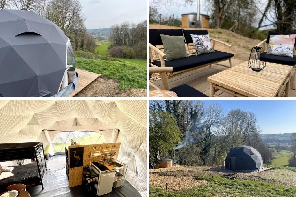 glamping tent buitengewoon berghof wijlre zuid limburg, bijzonder overnachten Limburg