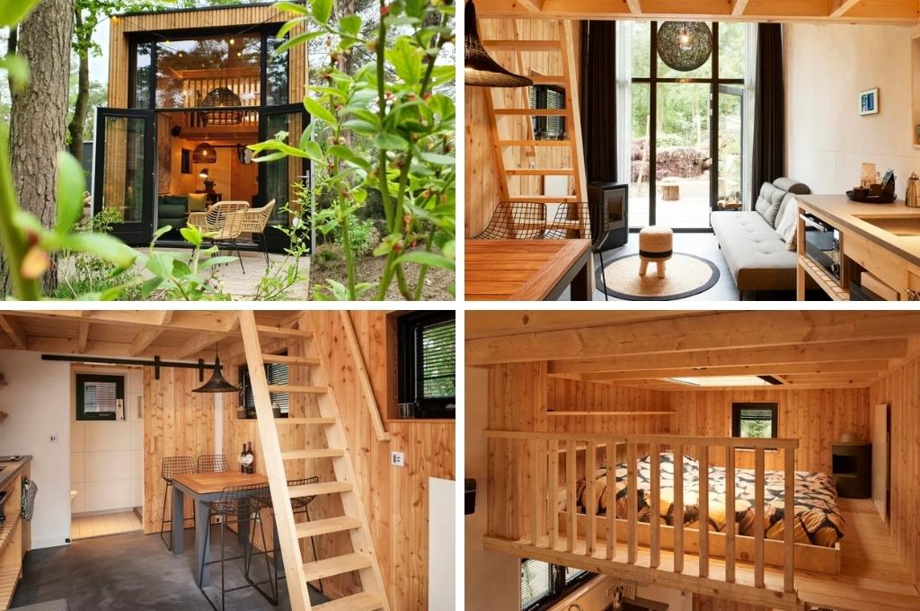 tiny house europarcs maasduinen limburg, tiny house met hottub