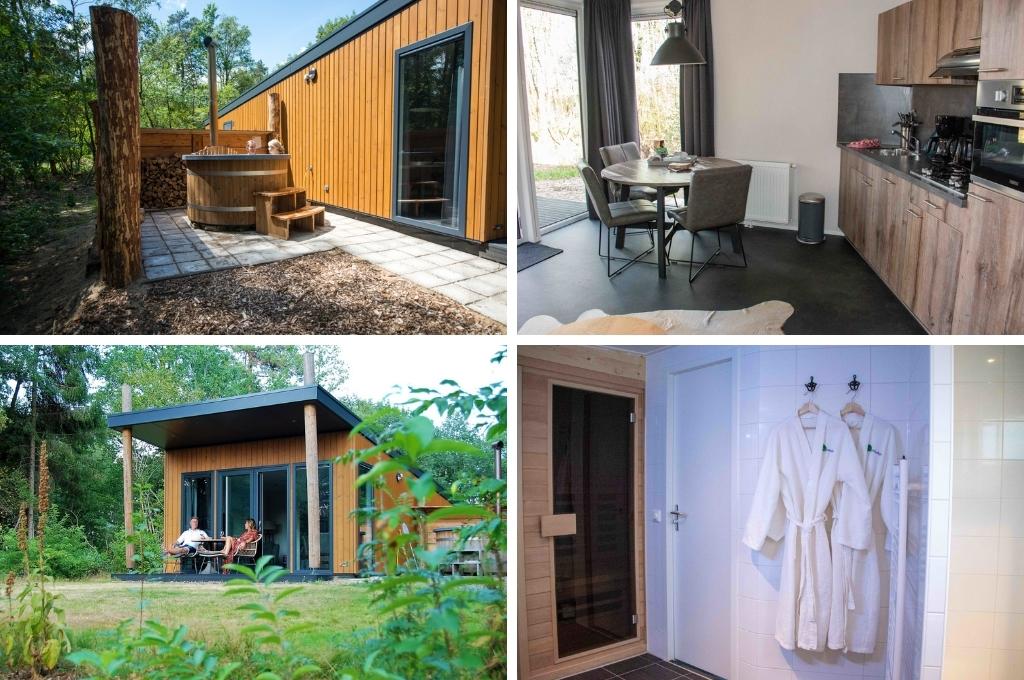 tiny house europarcs de wiltzangh drenthe, tiny house met hottub