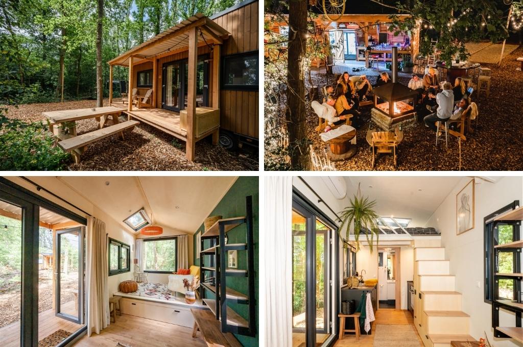 tiny house hoogersmilde drenthe, vakantiehuisje in nederland met hottub