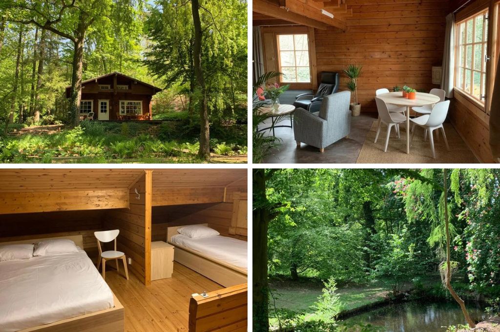 Finse blokhut in Belfeld, tiny house met hottub