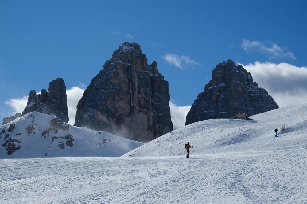 Skigebieden Italie Drei Zinnen Dolomiten shutterstock 1641244390, wintersport Italië