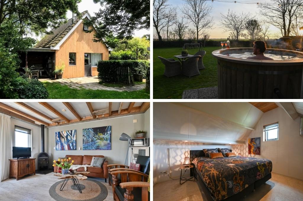 Barsingerhorn natuurhuisje noord holland, vakantiehuisje in nederland met hottub