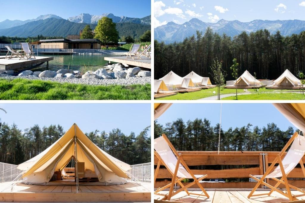 Camping Gerhardhof tirol oostenrijk, glamping Oostenrijk