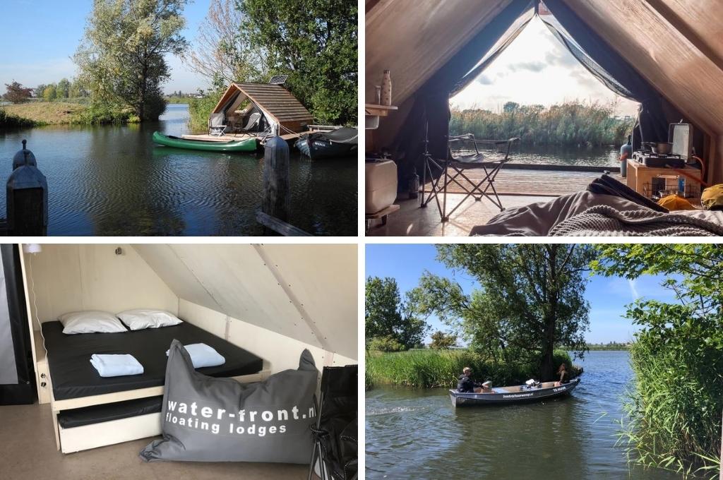 natuurhuisje weesp op het water noord holland, vakantiehuisje in nederland met hottub