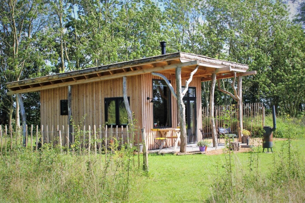 Tiny house Zuurdijk Groningen, tiny house met hottub