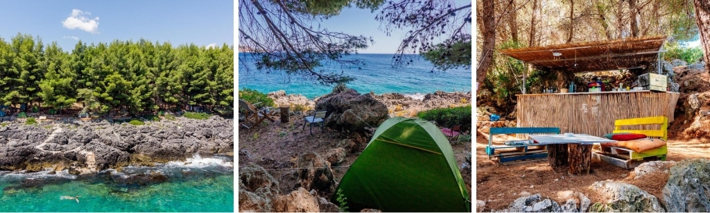 the sea cave camping albanie himare, vakantie Albanië