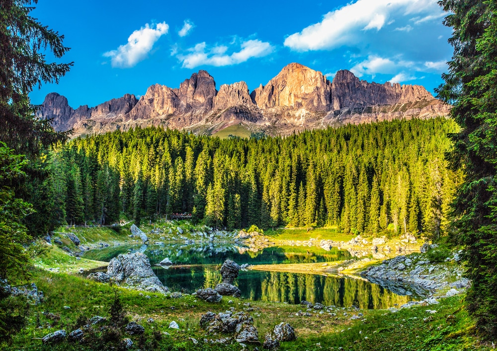 Lago di Carezza Noord Italie 494482471, Stedentrip in de winter in Europa