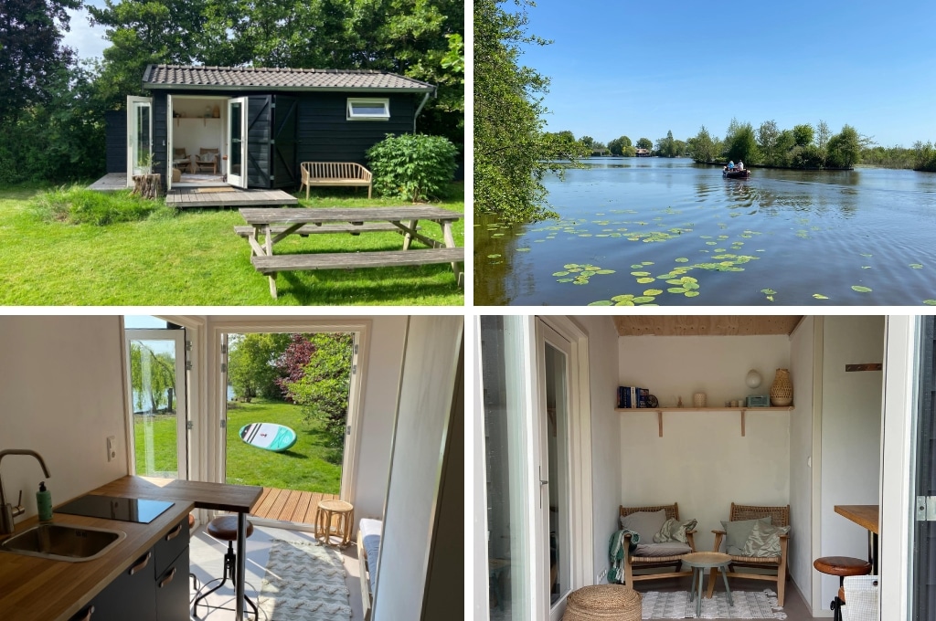 tiny house natuurhuisje breukelen, tiny house met hottub