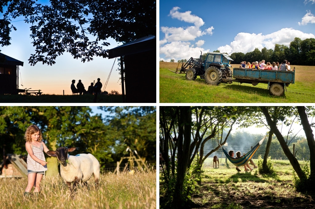 BoerenBed Sunninglye Farm engeland, glamping Zwitserland