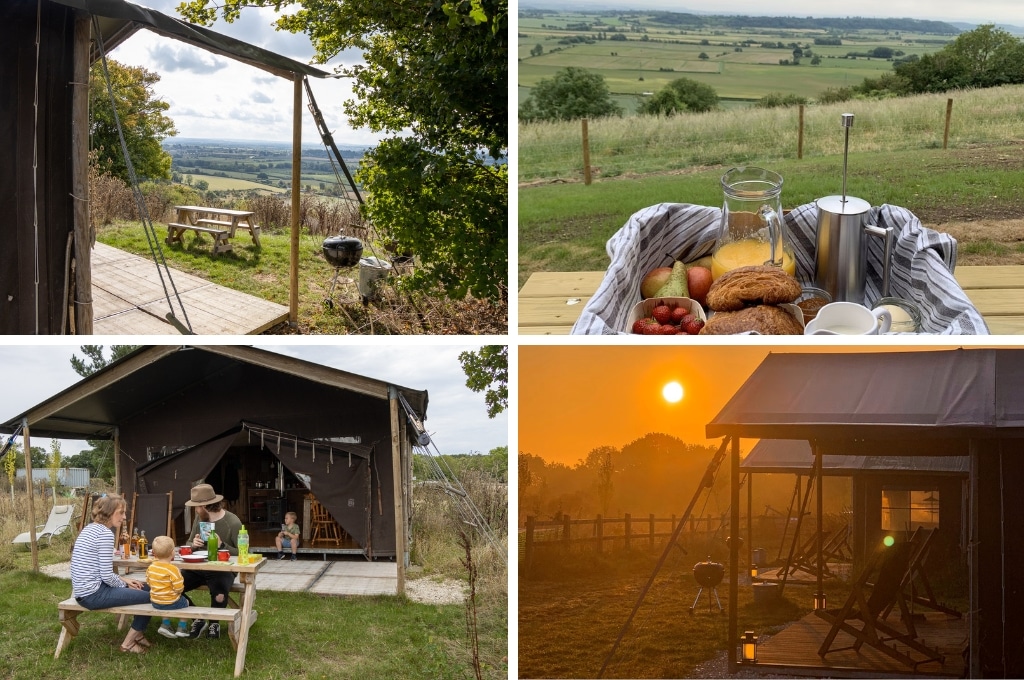 Glastonbury Hill Farm BoerenBed Engeland, glamping Zwitserland