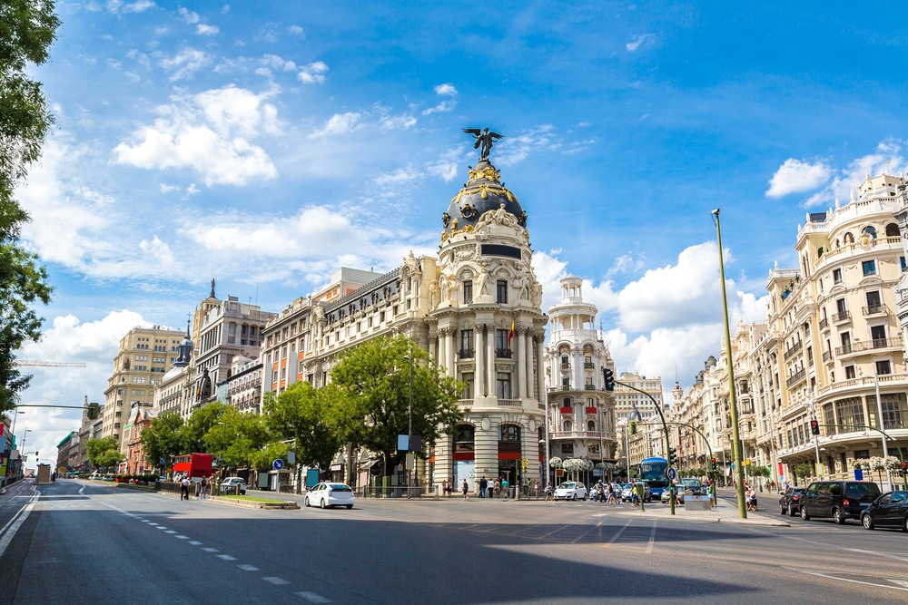 Gran Via Madrid 333044603, stranden Spanje