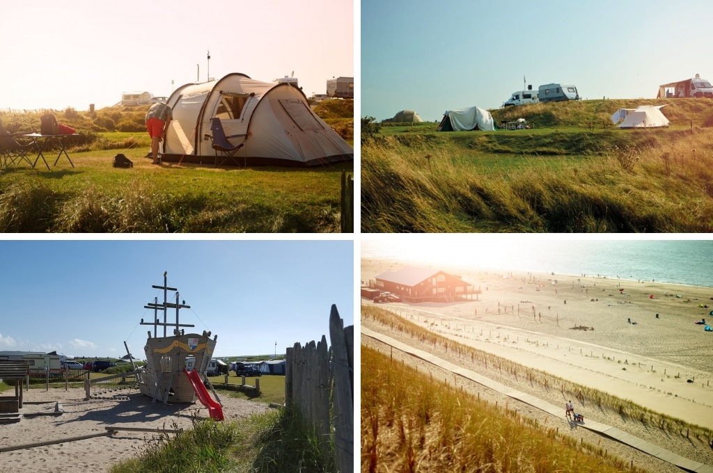 Strandcamping Corfwater noord holland, campings noord-Holland