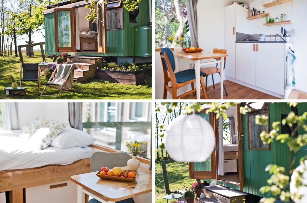 natuurhuisje amsterdam tiny house noord holland, tiny house met hottub