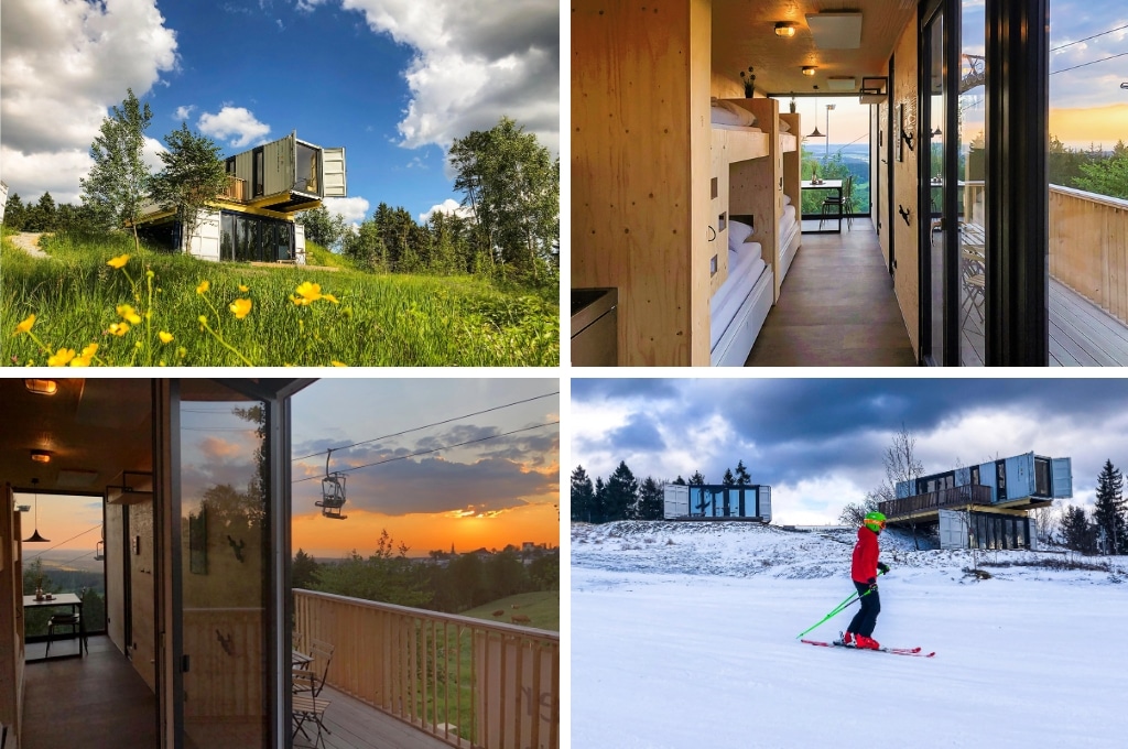 Natuurhuisje in Schoneck tiny house, bijzonder overnachten Duitsland