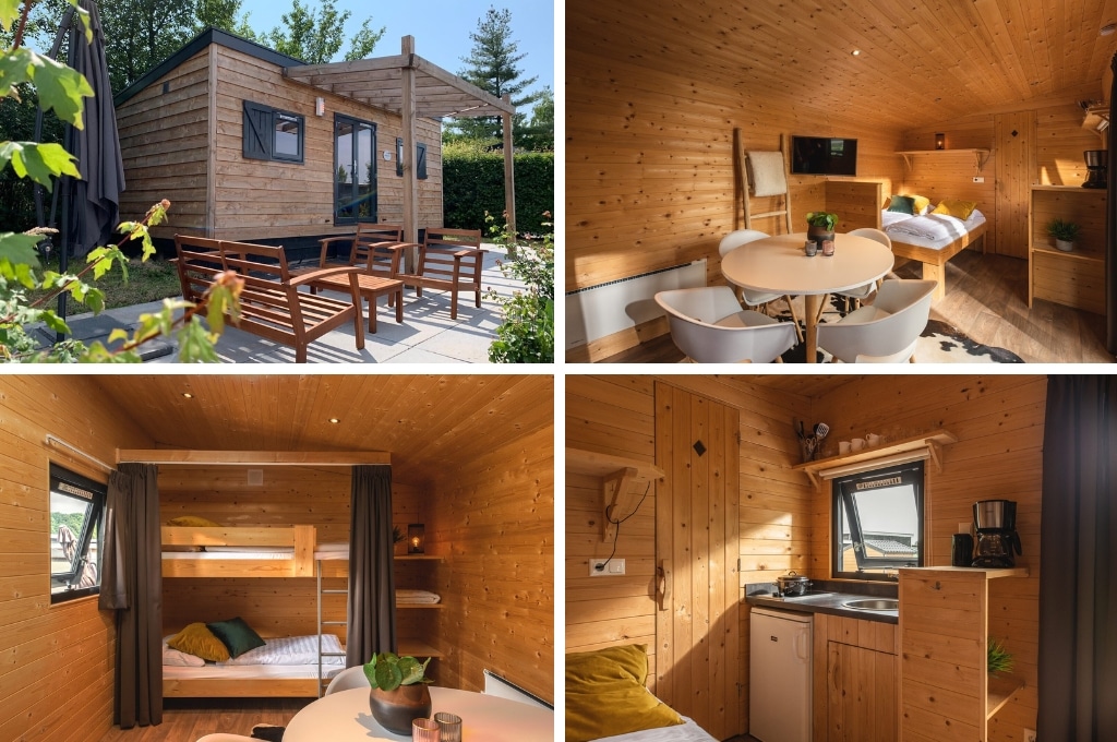 tiny house vakantiepark molke overijssel, tiny house met hottub