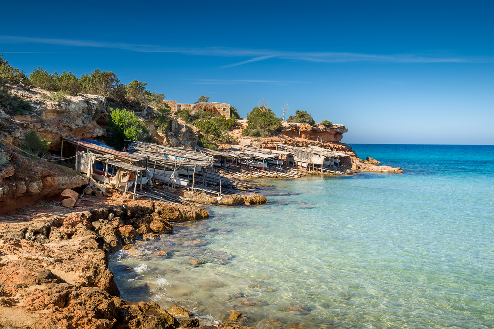 Cala Saona Formentera Ibiza shutterstock 224662396, stranden Spanje