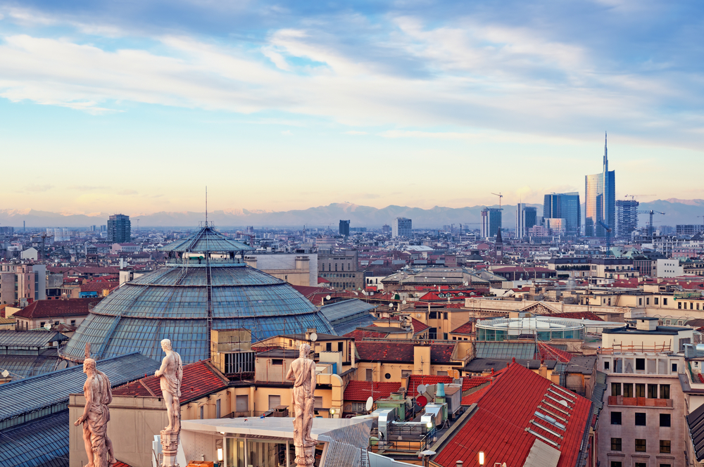 Uitzicht op Milaan