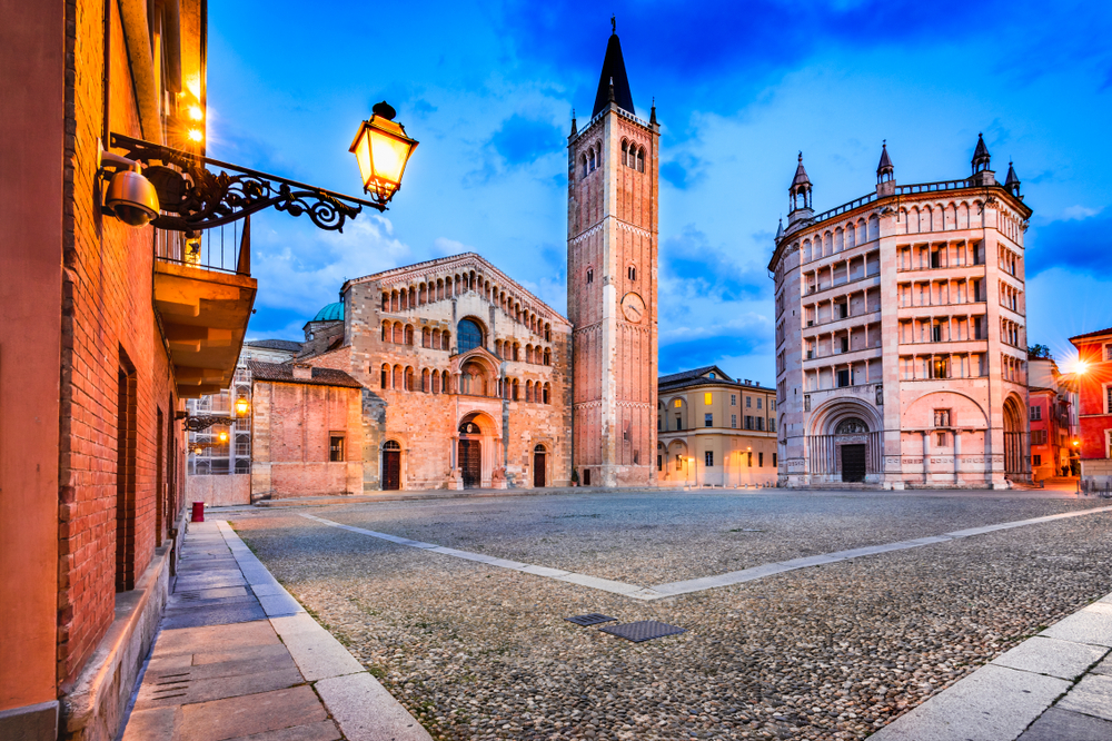 Parma met kathedraal en doopkapel