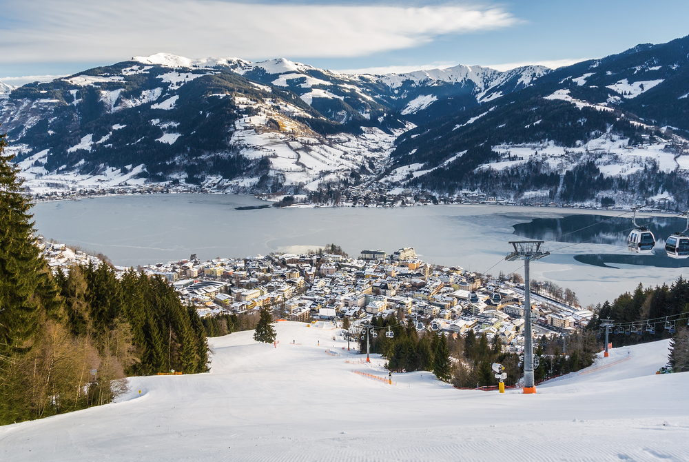 Zell am See skipiste Oostenrijk shutterstock 596518592, mooiste plekken Oostenrijk winter