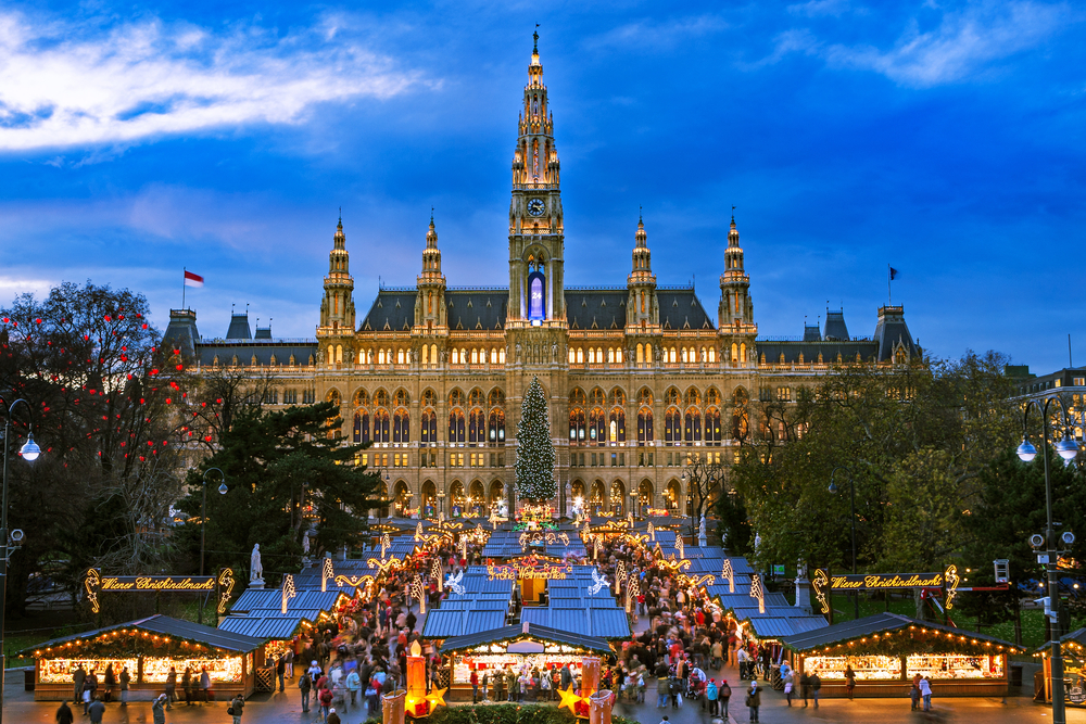 kerstmarkt Wenen Oostenrijk shutterstock 719357683, mooiste plekken Oostenrijk winter