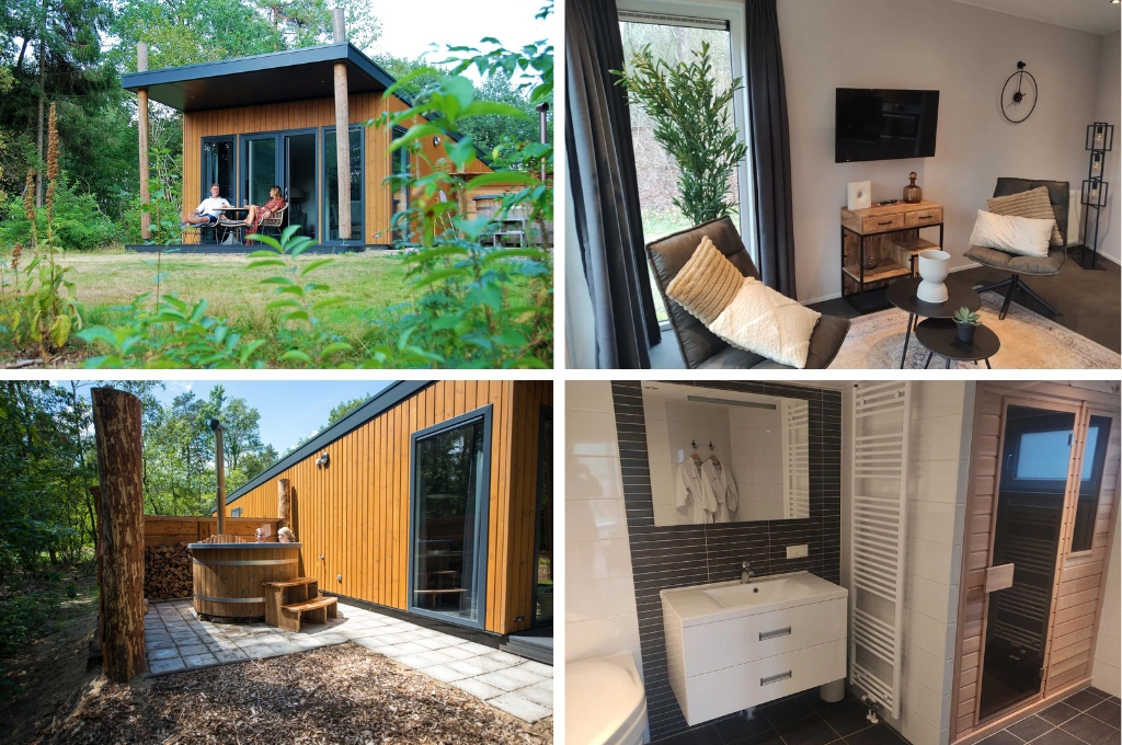 EuroParcs De Wiltzangh wellness lodge hottub, campings in Gelderland