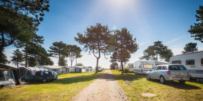 Kampeerplaatsen op Feddet Strand Resort in Denemarken