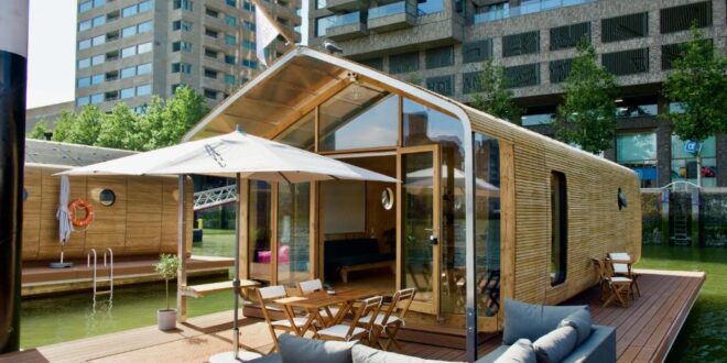 Vakantiehuisje op het water in Rotterdam 1, tiny houses rondom Rotterdam