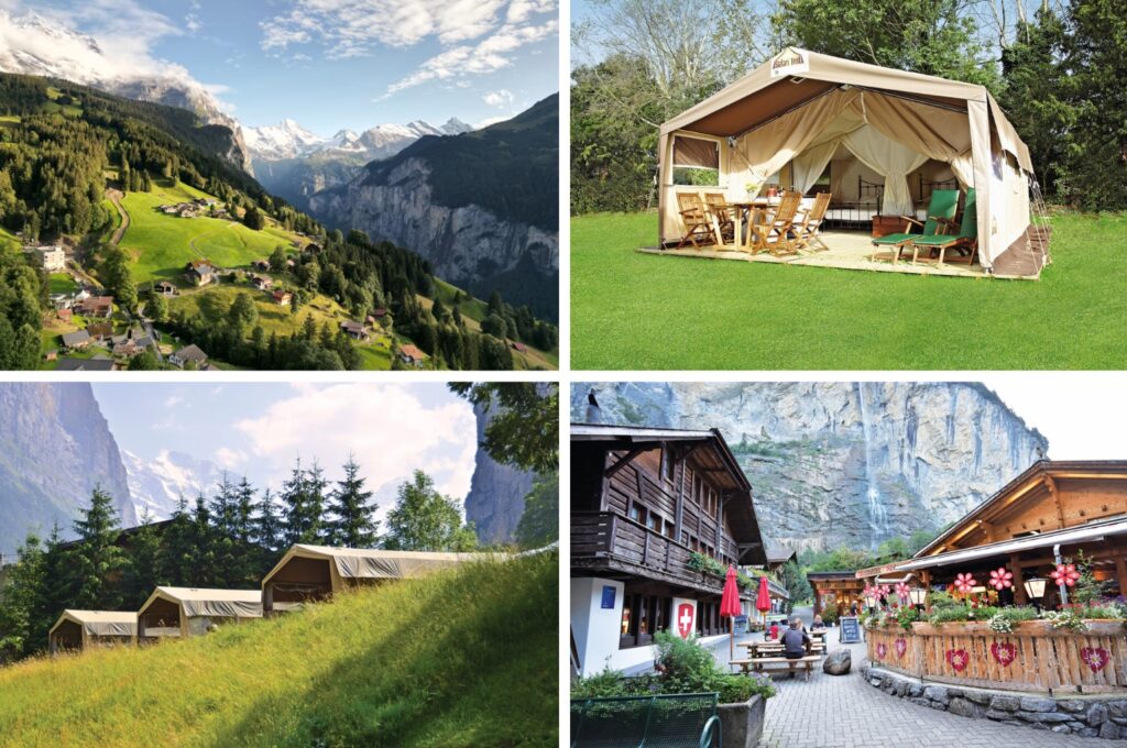 Camping Jungfrau safaritent zwitserland, glamping Zwitserland