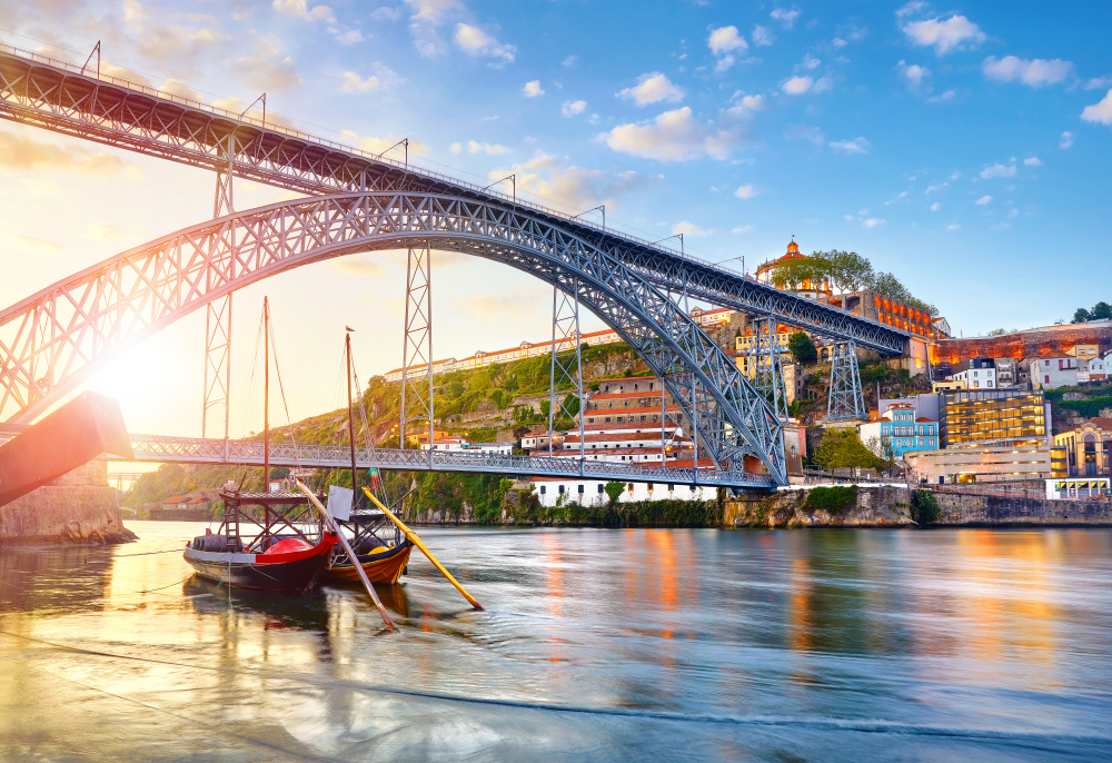 Ponte Dom Luís I brug in Porto