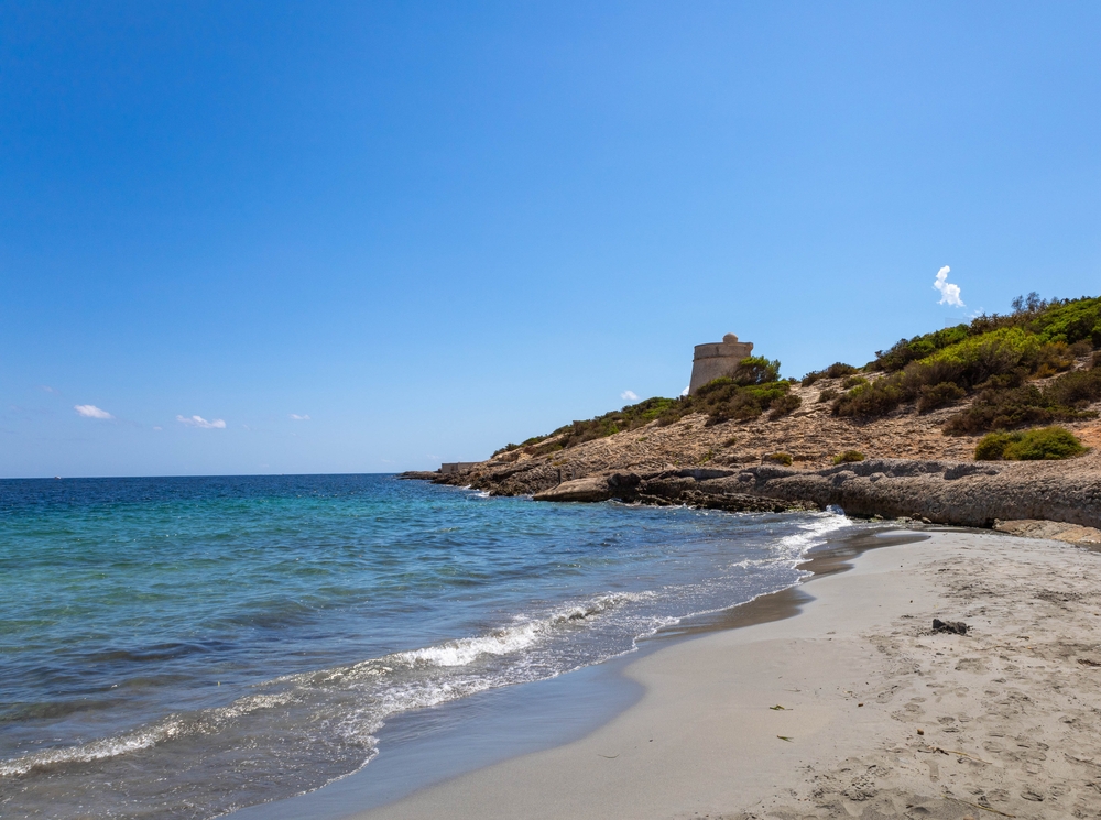Playa d'en Bossa strand op Ibiza